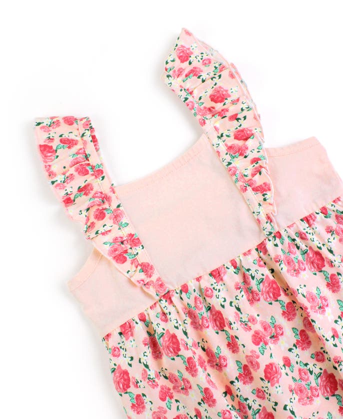 Shop Rufflebutts Toddler Ruffle Strap Mixed Print Dress In English Roses