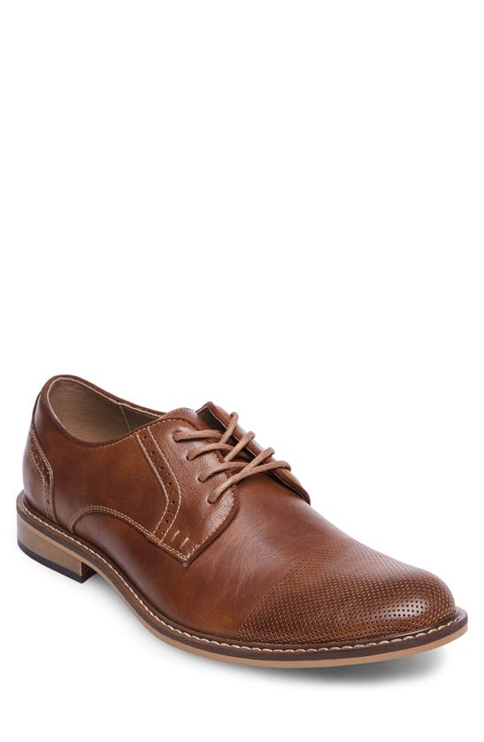 Madden Allise Perforated Cap Toe Derby In Cognac