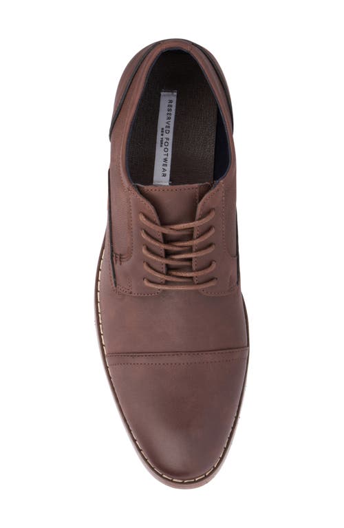 Reserve Footwear Asher Cap Toe Derby In Brown