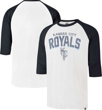 47 Men's '47 Cream Kansas City Royals City Connect Crescent Franklin Raglan  Three-Quarter Sleeve T-Shirt