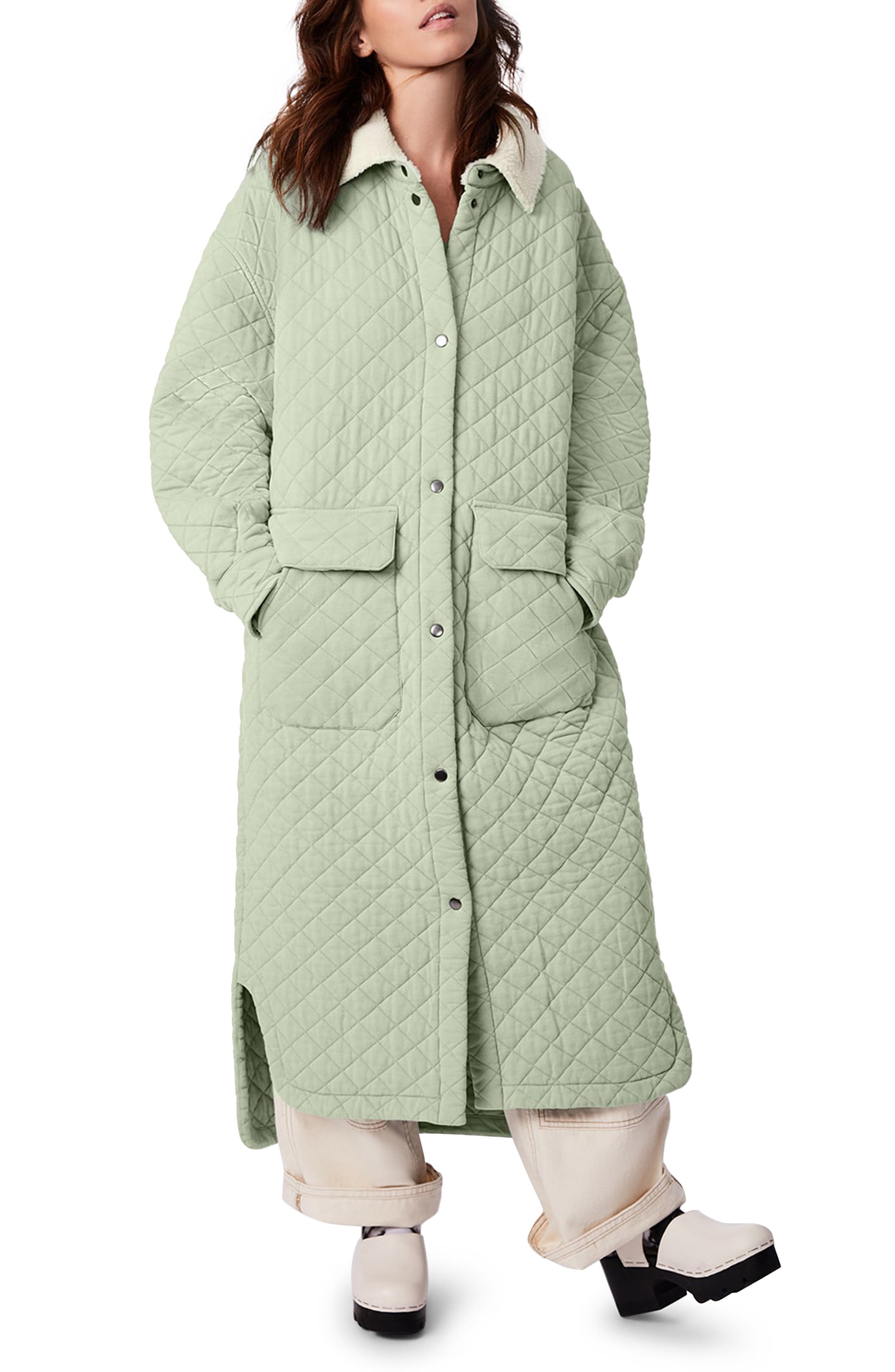 womens green padded coat