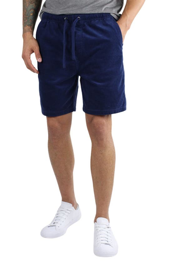 Shop Jachs Stretch Corduroy Pull-on Shorts In Navy