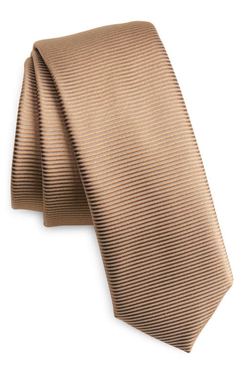 BOSS Recycled Polyester Tie in Medium Beige at Nordstrom