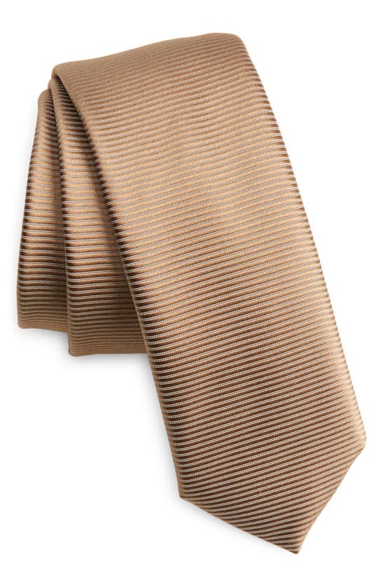 Shop Hugo Boss Recycled Polyester Tie In Medium Beige
