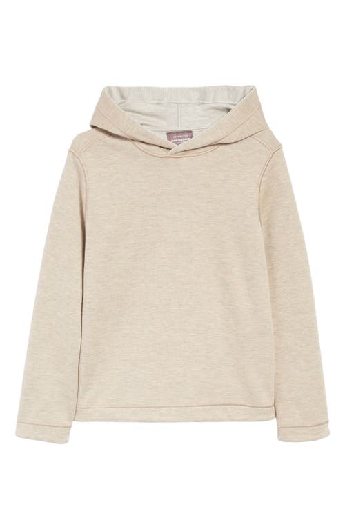 Johnston & Murphy Kids' Solid Reversible Hoodie Oatmeal/Light Gray at