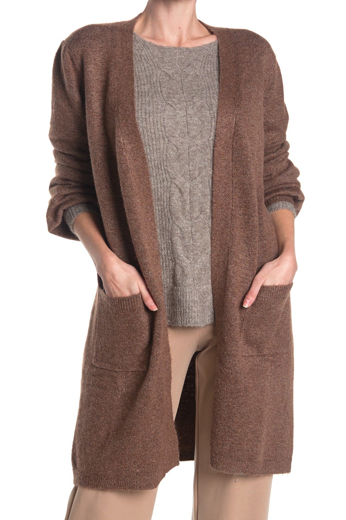 womens orange cardigan sweater