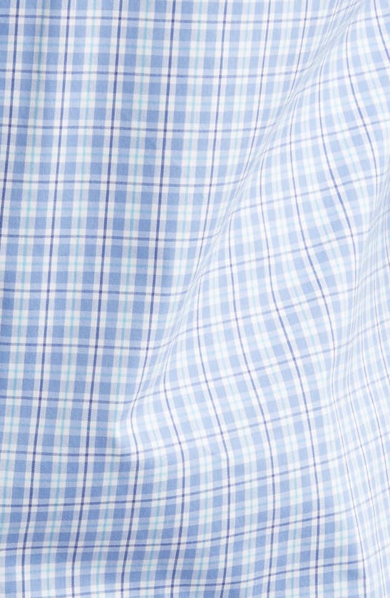 Shop Scott Barber Performance Plaid Button-down Shirt In Regal