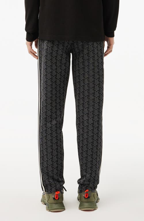 Lacoste Vintage Fit Full Zip Track Pants In Black/graphite