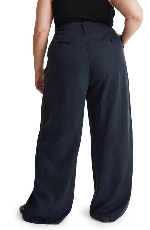 Madewell Harlow Wide Leg Pants In Deep Indigo