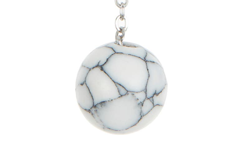 Knotty Lariat Necklace In Rhodium