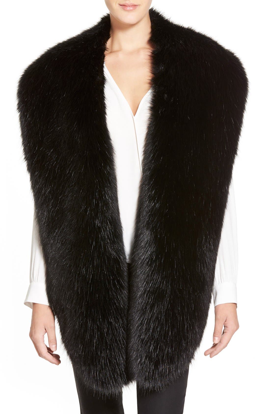 faux mink wrap