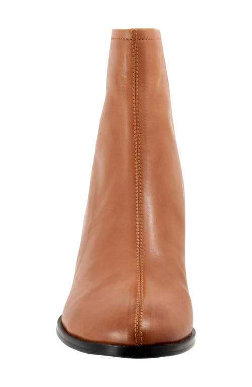 Eos Footwear Cast Leather Bootie In Brandy