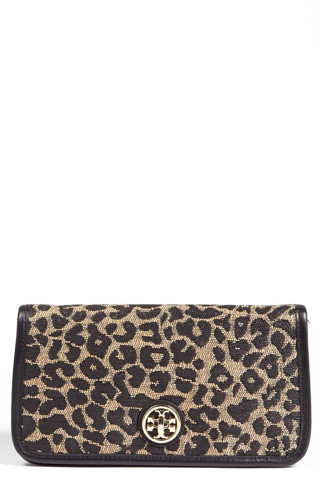 tory burch leopard clutch