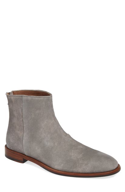 John Varvatos Nyc Back Zip Boot In Ash