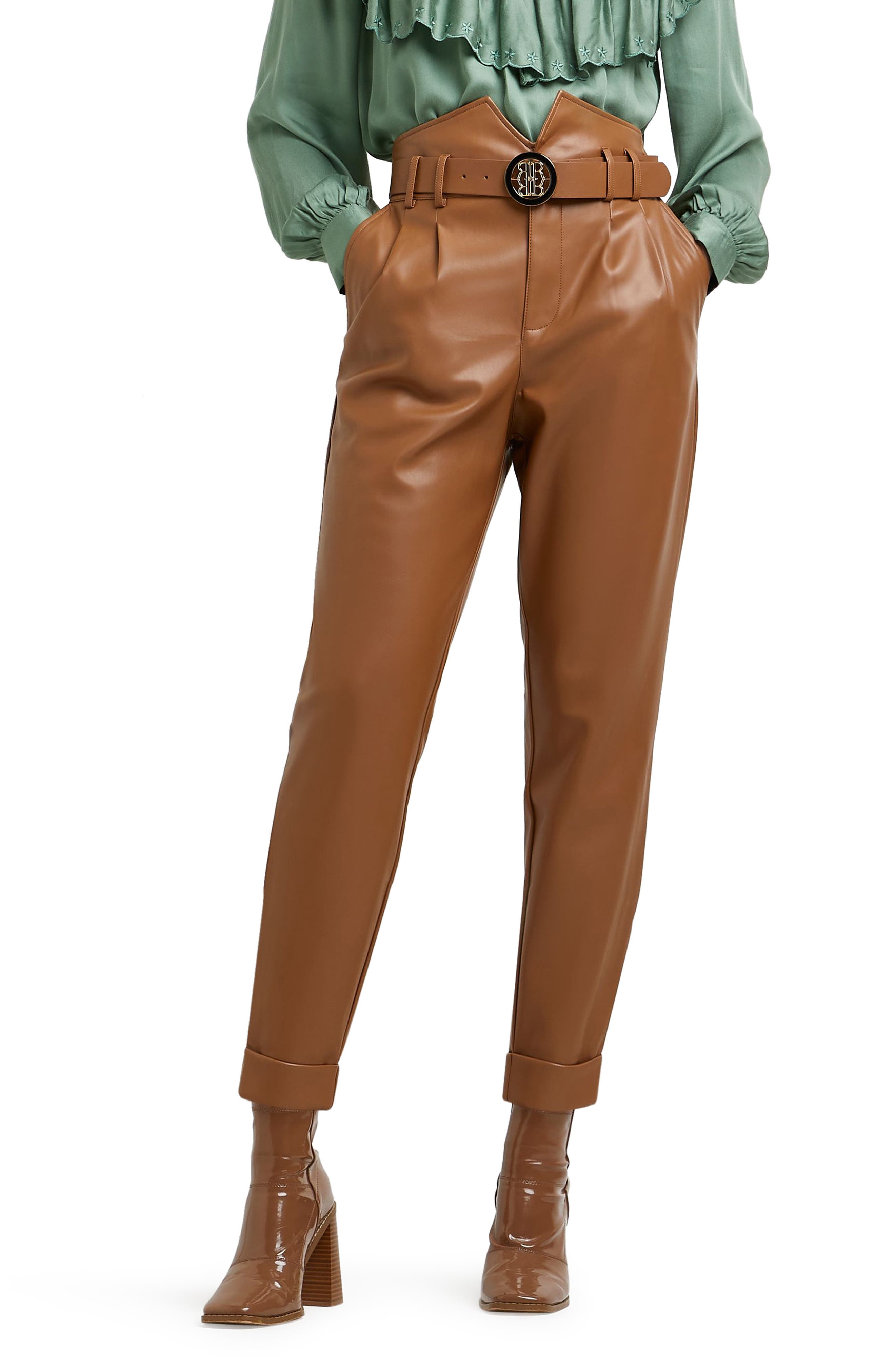 Women's Faux Leather Trousers \u0026 Wide 