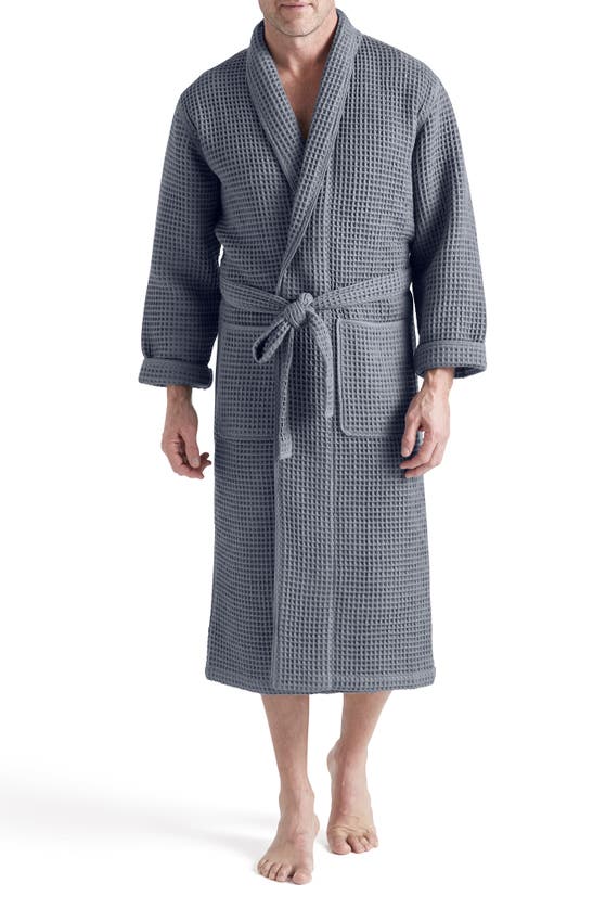 Boll &amp; Branch Organic Cotton Waffle Robe In Mineral | ModeSens