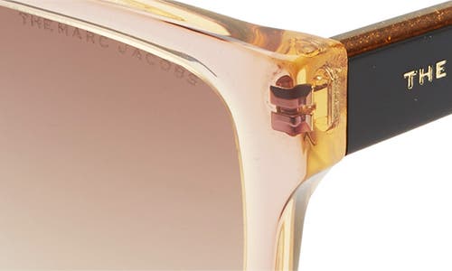 Marc Jacobs Square Two-tone Acetate Sunglasses In Brown/brown