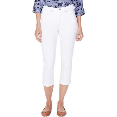 Petite Nydj Chloe Capri Jeans, White
