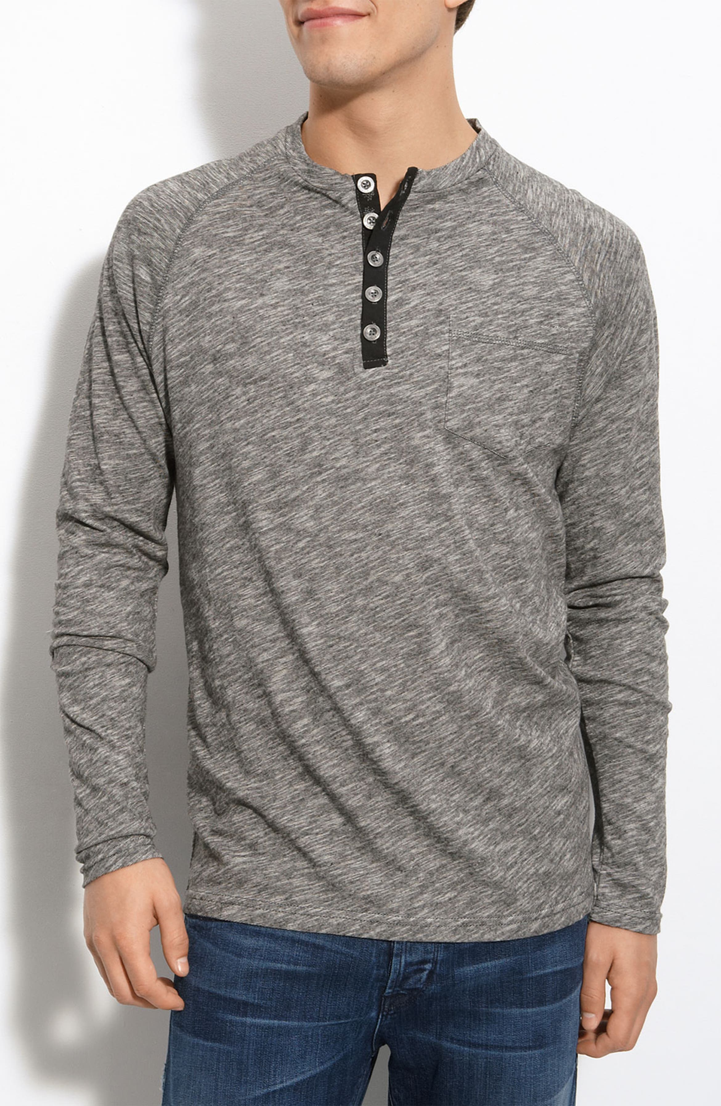 Threads for Thought Heathered Organic Cotton Henley | Nordstrom
