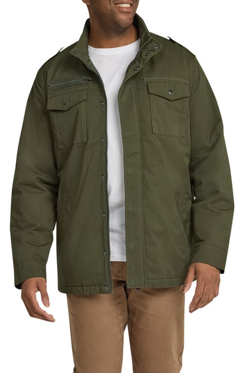 Johnny Bigg Reserve Hooded Layered Jacket in Dark Olive 