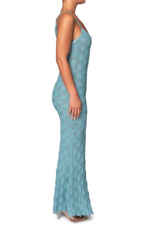 Shop Jluxlabel Gabriela Knit Maxi Dress In Blue