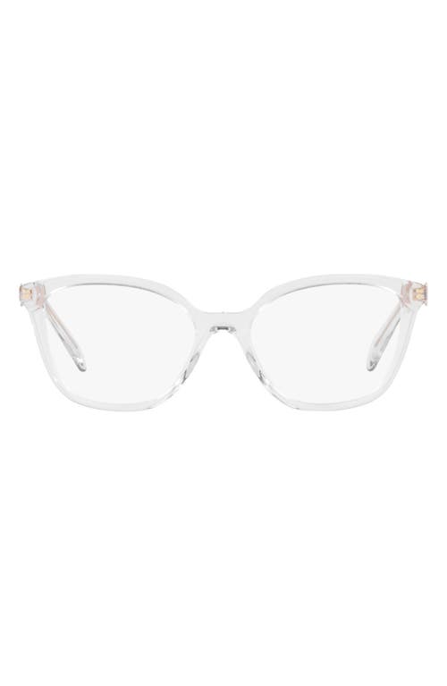 Prada 52mm Butterfly Optical Glasses in Crystal at Nordstrom