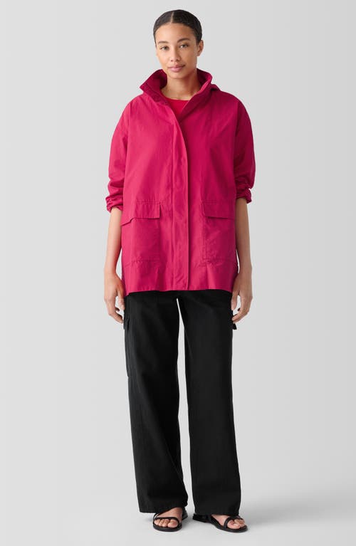 Shop Eileen Fisher Stand Collar Jacket In Azalea