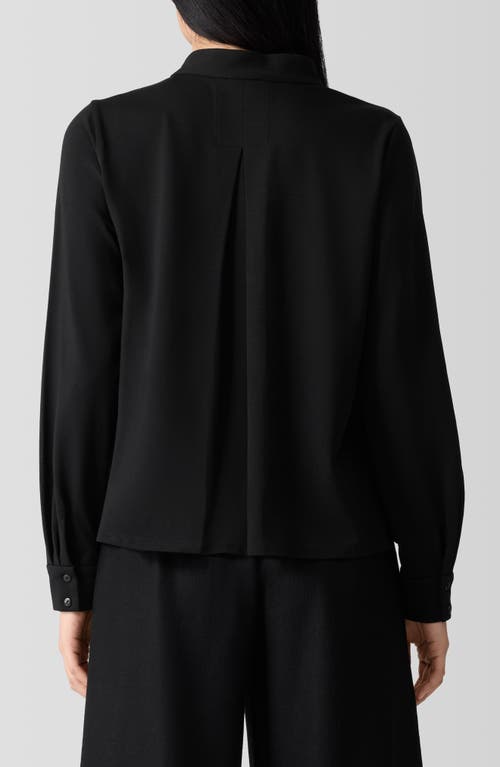 Shop Eileen Fisher Long Sleeve Knit Top In Black