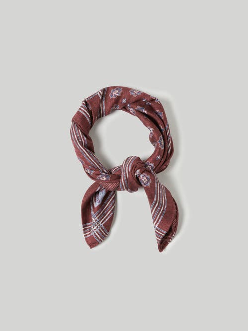 Shop Robert Talbott Harmon Neckerchief In Burgundy/navy