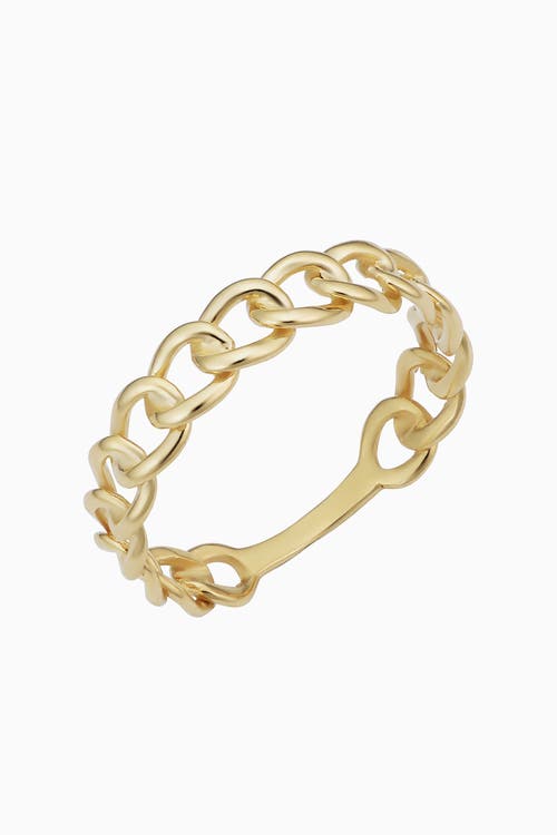 Oradina 14k Yellow Gold 1956 Curb Link Ring In Yellow Gold