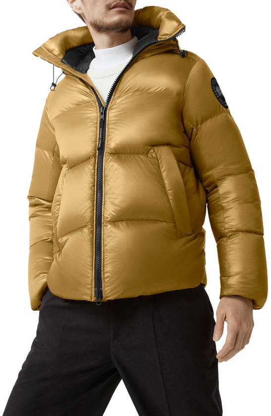Canada Goose Crofton Water Resistant Packable Quilted 750 Fill Power Down Jacket In Klondike Gold - Or Klondike