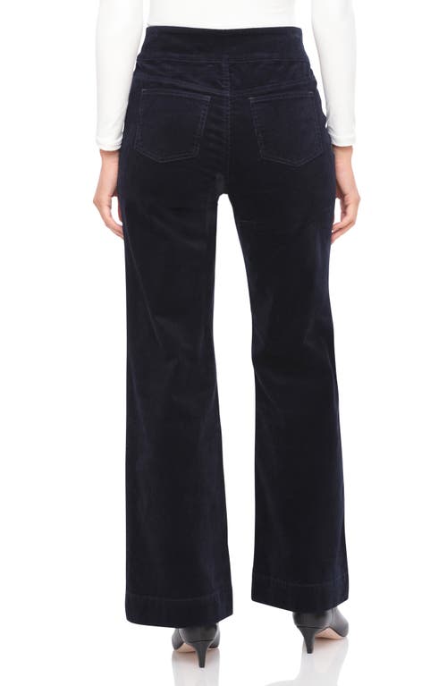 Shop Bagatelle High Waist Straight Leg Corduroy Pants In Navy