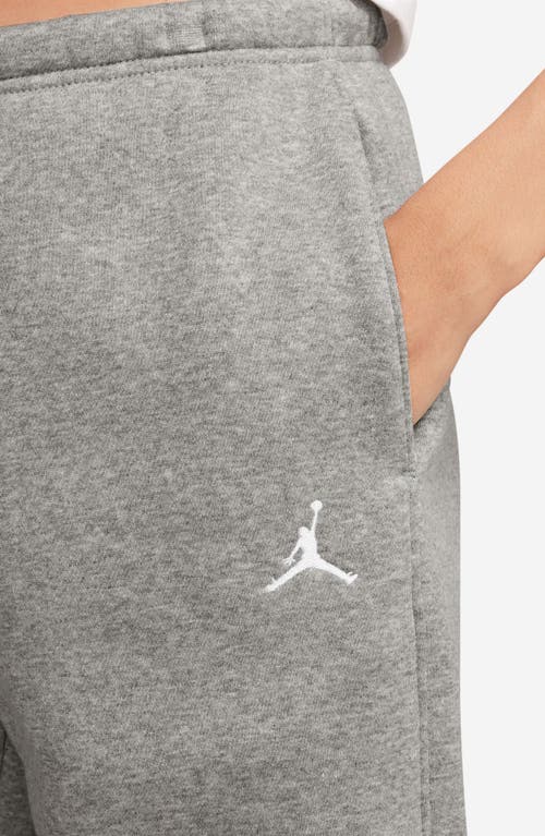 Shop Jordan Brooklyn Fleece Sweatpants In Dark Grey Heather/white