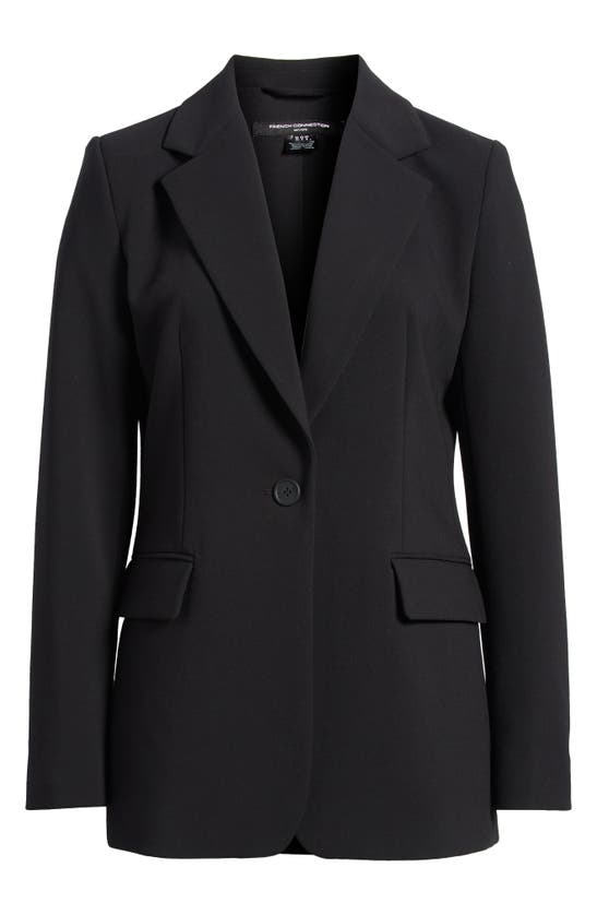 French Connection Whisper Single Breasted Blazer In Blackout