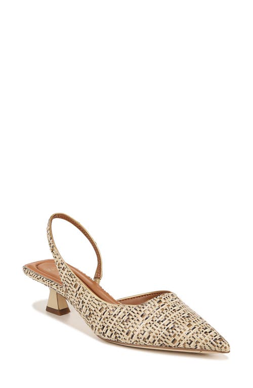 Devin Kitten Heel Slingback Pump in Beige