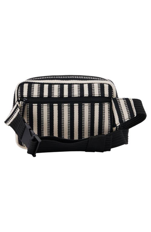Beis Béis The Striped Belt Bag In Black