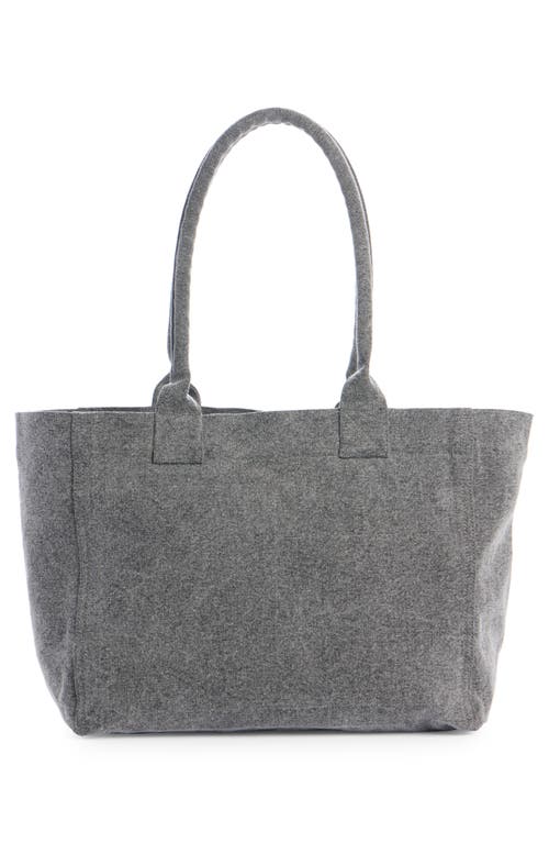 Shop Isabel Marant Yenky Zipped Embroidered Logo Canvas Tote In Grey