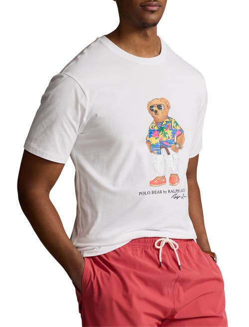 Shop Polo Ralph Lauren Beach Bear Jersey T-shirt In White