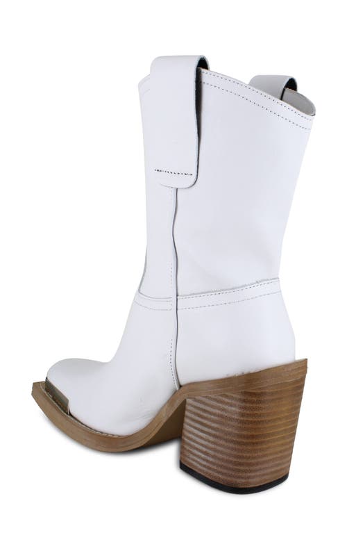 Zigi Joshi Western Boot In Bone Leather
