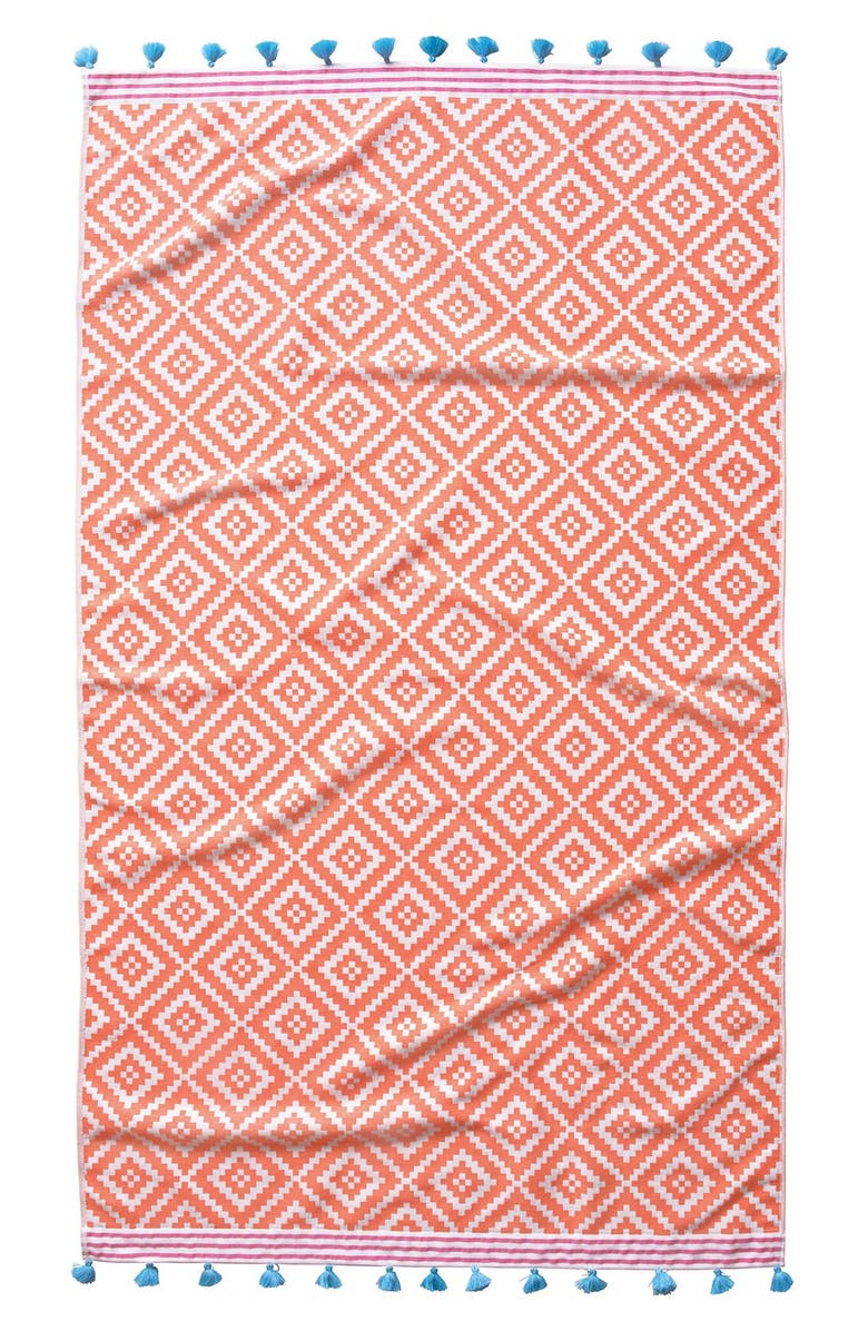 JOHN ROBSHAW 'Alabat' Beach Towel, Main, color, CORAL