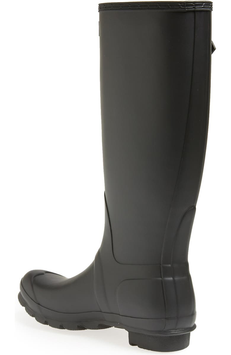 Hunter Original Tall'Rain Boot, Alternate, color, Black Matte/ Black