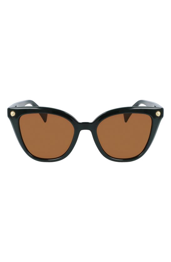 Lanvin Arpege 53mm Gradient Cat Eye Sunglasses In Dark Green