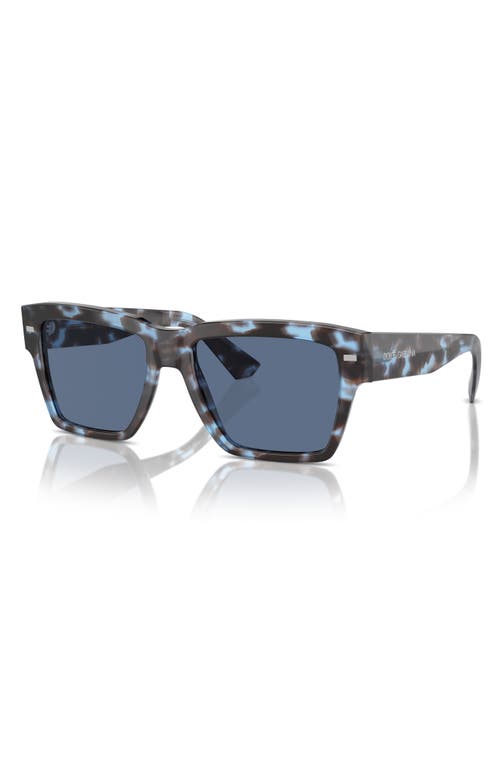 Shop Dolce & Gabbana Dolce&gabbana 55mm Square Sunglasses In Havana Blue