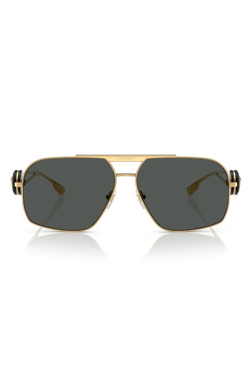 Versace 62mm Medusa Medallion Oval Sunglasses in Gold at Nordstrom