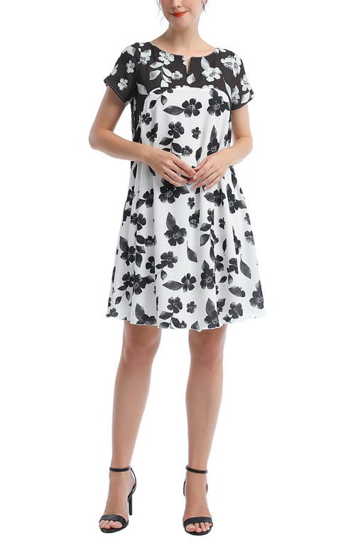 Kimi and Kai Arden Maternity/Nursing A-Line Dress Black/white at Nordstrom,