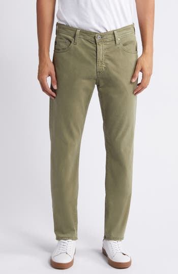AG Everett Sueded Stretch Sateen Slim Straight Leg Pants | Nordstrom