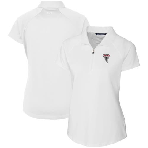 Women's Cutter & Buck White Atlanta Falcons Throwback Logo Forge DryTec Stretch Polo