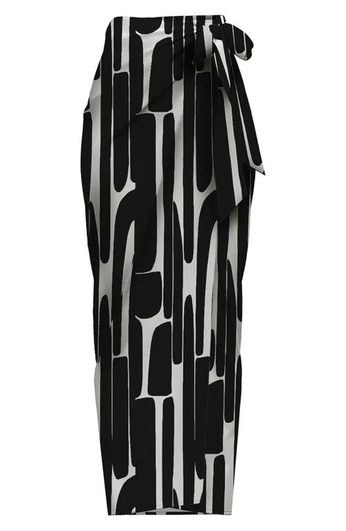 DIARRABLU Seur Hera Print Maxi Wrap Skirt in Black