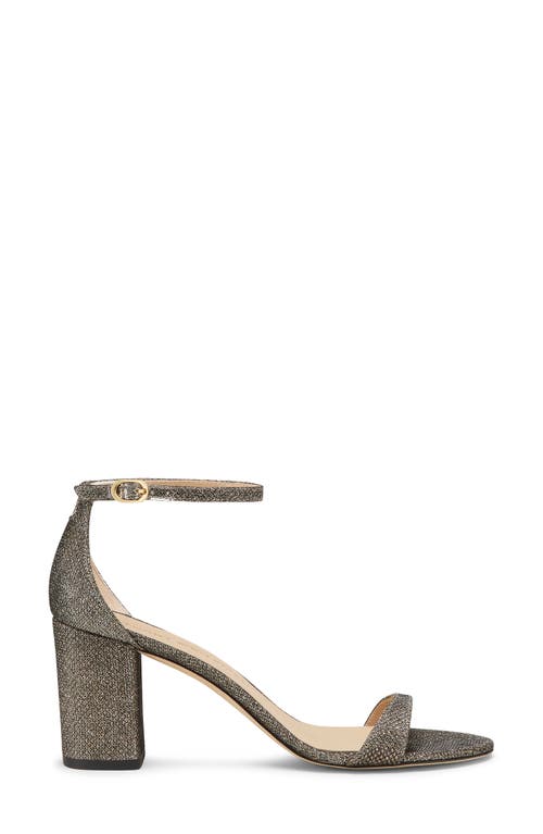 Stuart Weitzman Nudist Block 75 Sandal In New Pyrite