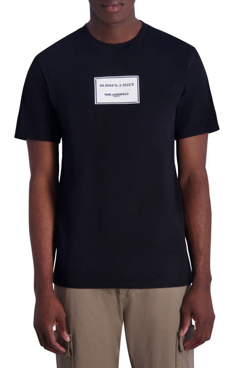 KARL LAGERFELD Paris Men's Stripe-Block T-shirt NEW NTW $129